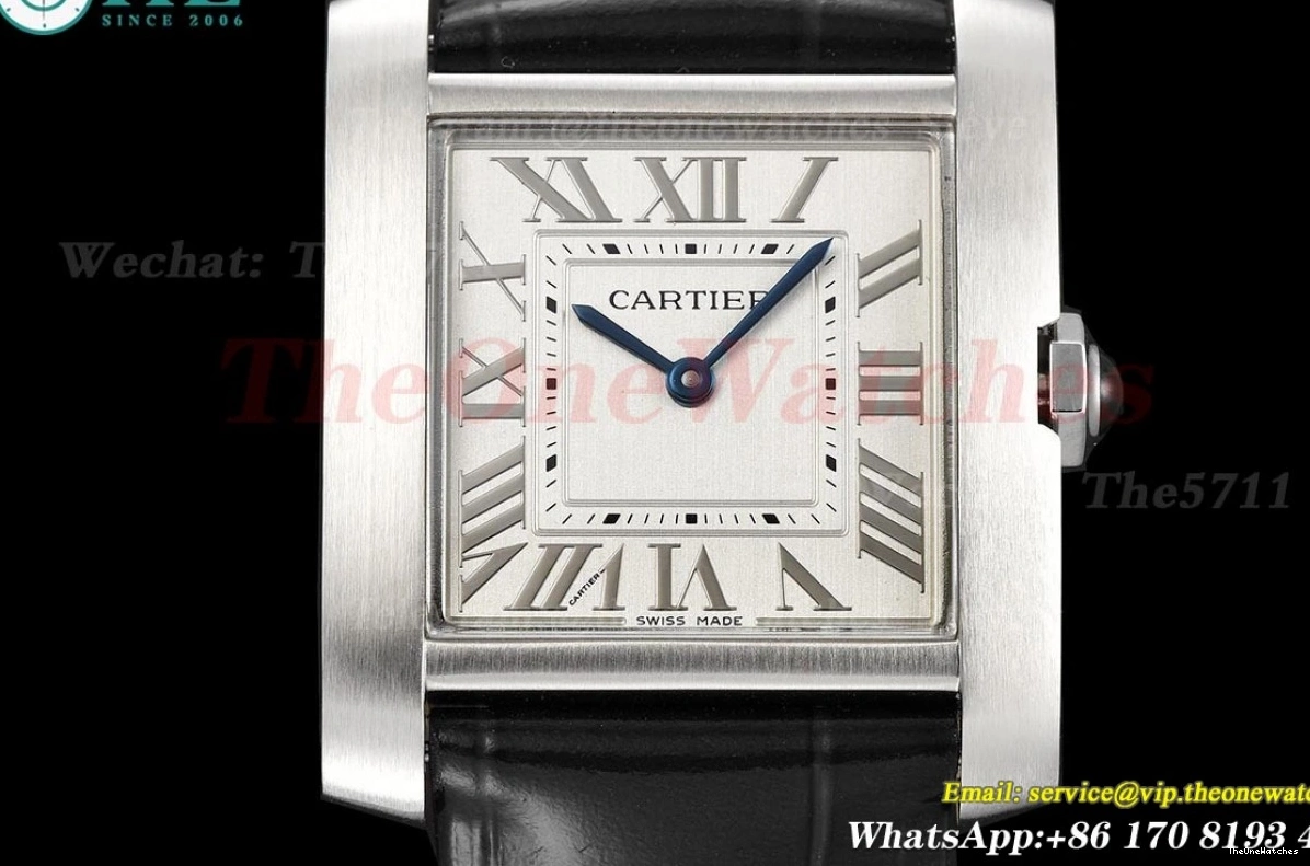 LE Black Tank Quartz Dial 27mm 8848F Française Silver SS 0317